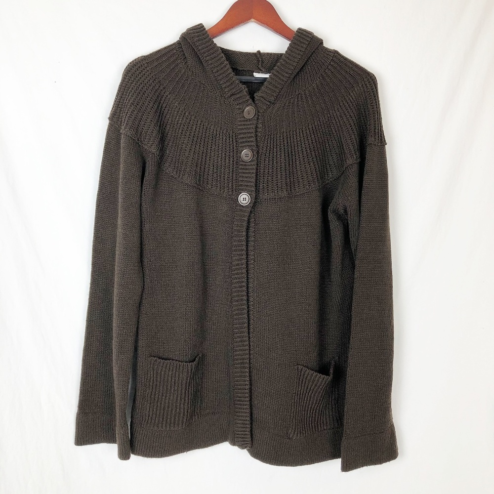 Extra Touch Size 2XL Brown Cable knit Cardigan